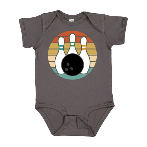 Inktastic Bowling Pins Ball Bowler Retro Sunset Boys or Girls Baby Bodysuit