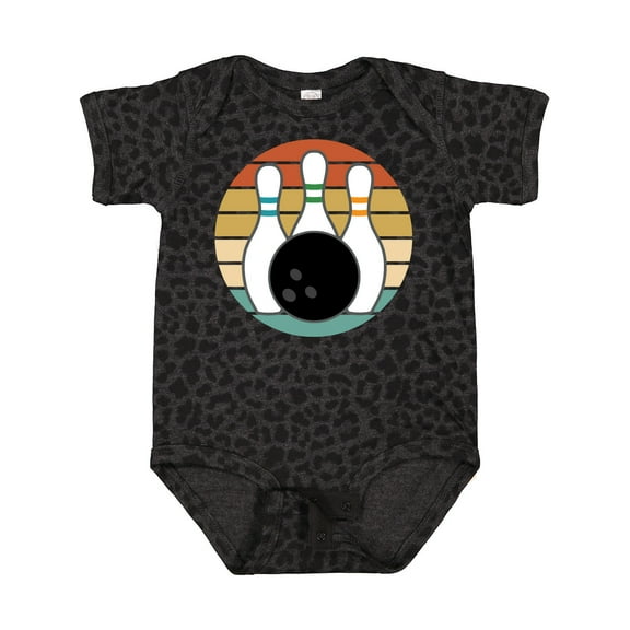 Inktastic Bowling Pins Ball Bowler Retro Sunset Boys or Girls Baby Bodysuit
