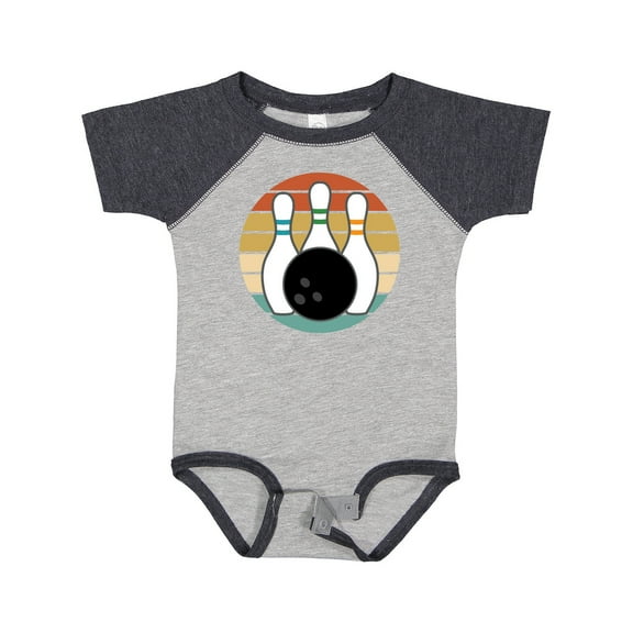Inktastic Bowling Pins Ball Bowler Retro Sunset Boys or Girls Baby Bodysuit