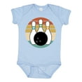 thumbnail image 1 of Inktastic Bowling Pins Ball Bowler Retro Sunset Boys or Girls Baby Bodysuit, 1 of 5