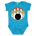 thumbnail image 1 of Inktastic Bowling Pins Ball Bowler Retro Sunset Boys or Girls Baby Bodysuit, 1 of 5