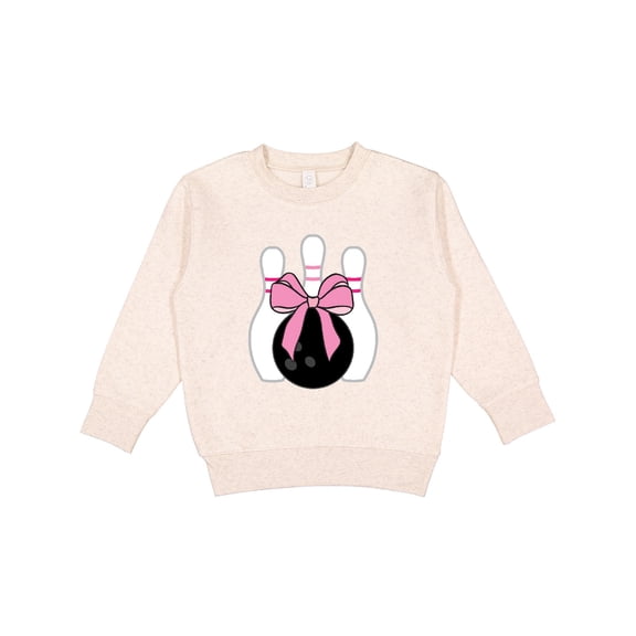 Inktastic Bowling Pins Coquette Bow Toddler Sweatshirt