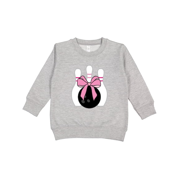 Inktastic Bowling Pins Coquette Bow Toddler Sweatshirt