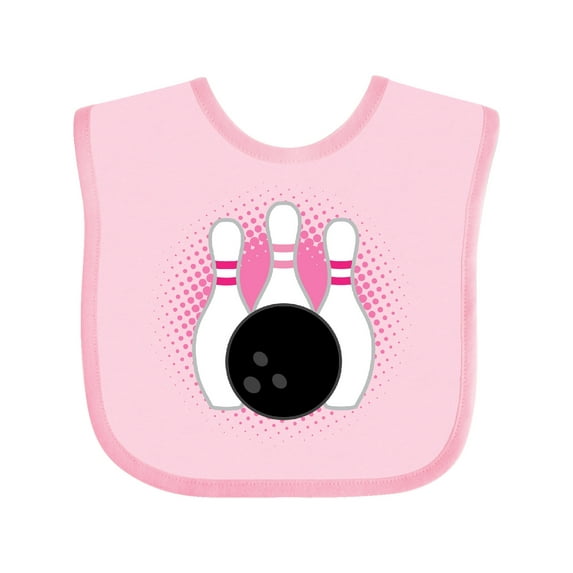 Inktastic Bowling Pins Cute Bowler Girls Baby Bib