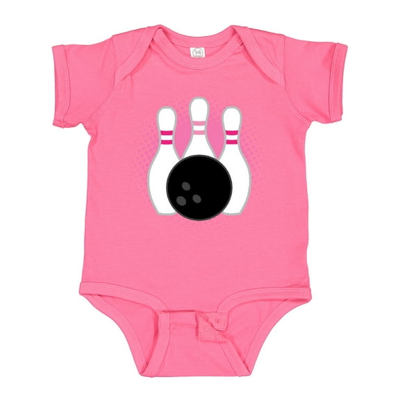 Inktastic Bowling Pins Cute Bowler Girls Baby Bodysuit