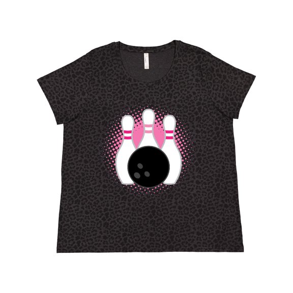 Inktastic Bowling Pins Cute Bowler Women's Plus Size T-Shirt