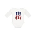 thumbnail image 1 of Inktastic Bowling Pins USA Flag Gift for Bowler Boys or Girls Long Sleeve Baby Bodysuit, 1 of 5