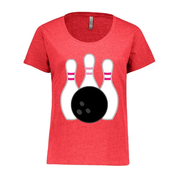 Inktastic Bowling Pins (pink) Women's Plus Size T-Shirt