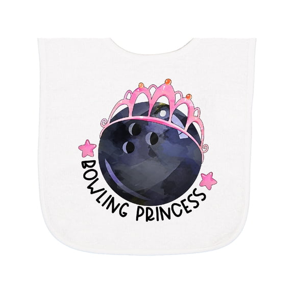 Inktastic Bowling Princess Tiara Baby Terry Cloth Bib