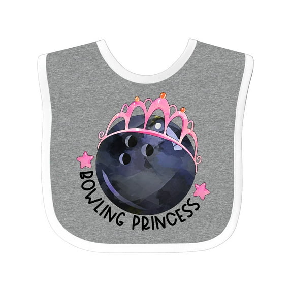 Inktastic Bowling Princess Tiara Girls Baby Bib