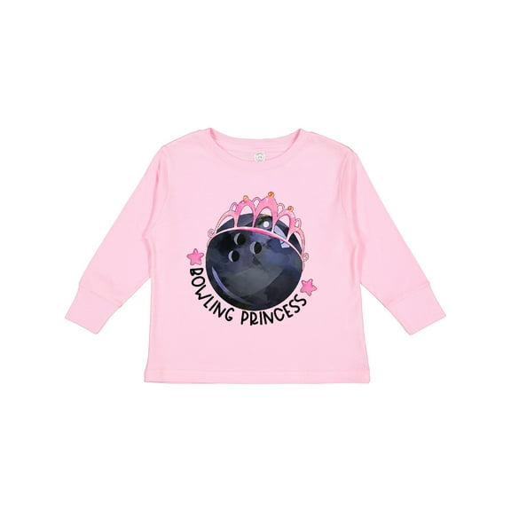 Inktastic Bowling Princess- Tiara Girls Long Sleeve Toddler T-Shirt