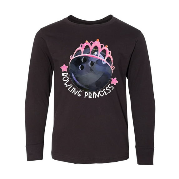 Inktastic Bowling Princess- Tiara Long Sleeve Youth T-Shirt