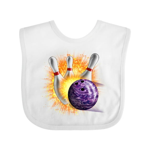 Inktastic Bowling Strike Boys or Girls Baby Bib