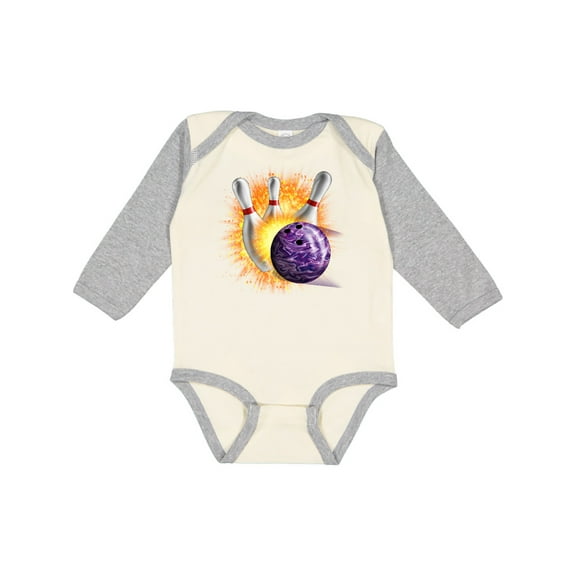 Inktastic Bowling Strike Boys or Girls Long Sleeve Baby Bodysuit
