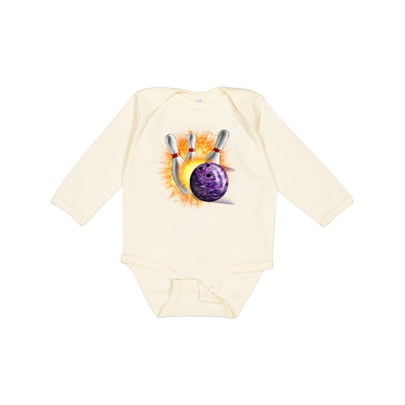 Inktastic Bowling Strike Boys or Girls Long Sleeve Baby Bodysuit