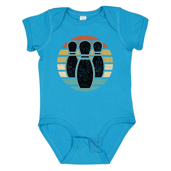 Inktastic Bowling Sunset for Bowler Silhouette Bowling Pins Boys or Girls Baby Bodysuit