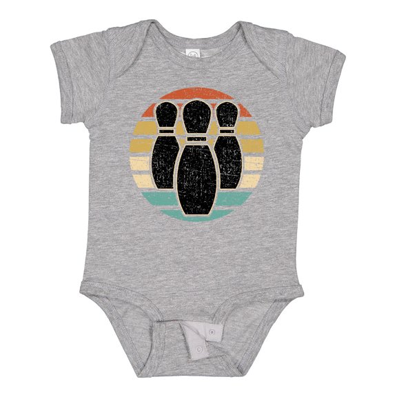 Inktastic Bowling Sunset for Bowler Silhouette Bowling Pins Boys or Girls Baby Bodysuit