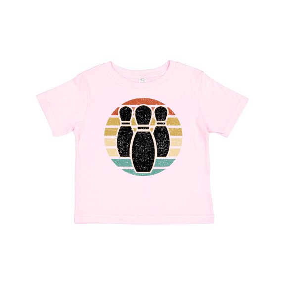 Inktastic Bowling Sunset for Bowler Silhouette Bowling Pins Boys or Girls Toddler T-Shirt