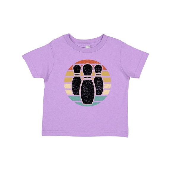 Inktastic Bowling Sunset for Bowler Silhouette Bowling Pins Boys or Girls Toddler T-Shirt