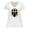 thumbnail image 1 of Inktastic Bowling Sunset for Bowler Silhouette Bowling Pins Women's Plus Size V-Neck T-Shirt, 1 of 5