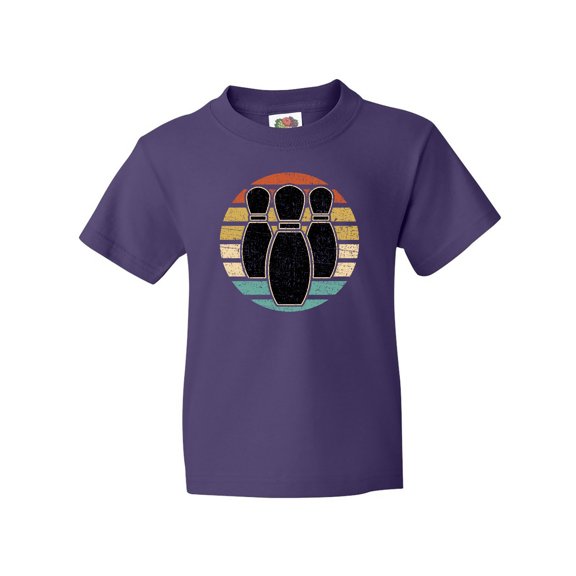 Inktastic Bowling Sunset for Bowler Silhouette Bowling Pins Youth T-Shirt