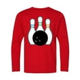 thumbnail image 1 of Inktastic Bowling Team Bowler Long Sleeve Youth T-Shirt, 1 of 5