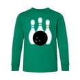 thumbnail image 1 of Inktastic Bowling Team Bowler Long Sleeve Youth T-Shirt, 1 of 5