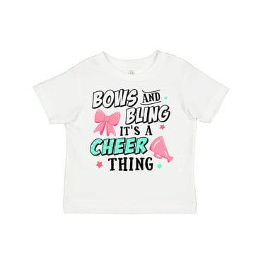 Inktastic Bows and Bling Its a Cheerleading Thing Girls Toddler T-Shirt