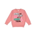 thumbnail image 1 of Inktastic Bows and Bling Its a Cheerleading Thing Toddler Sweatshirt, 1 of 4