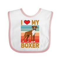Inktastic Boxer Dog Retro Boys or Girls Baby Bib