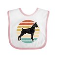 thumbnail image 1 of Inktastic Boxer Dog Vintage Silhouette Boys or Girls Baby Bib, 1 of 4
