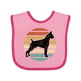 thumbnail image 1 of Inktastic Boxer Dog Vintage Silhouette Boys or Girls Baby Bib, 1 of 4