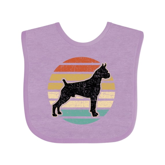 Inktastic Boxer Dog Vintage Silhouette Boys or Girls Baby Bib