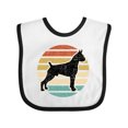 thumbnail image 1 of Inktastic Boxer Dog Vintage Silhouette Boys or Girls Baby Bib, 1 of 4