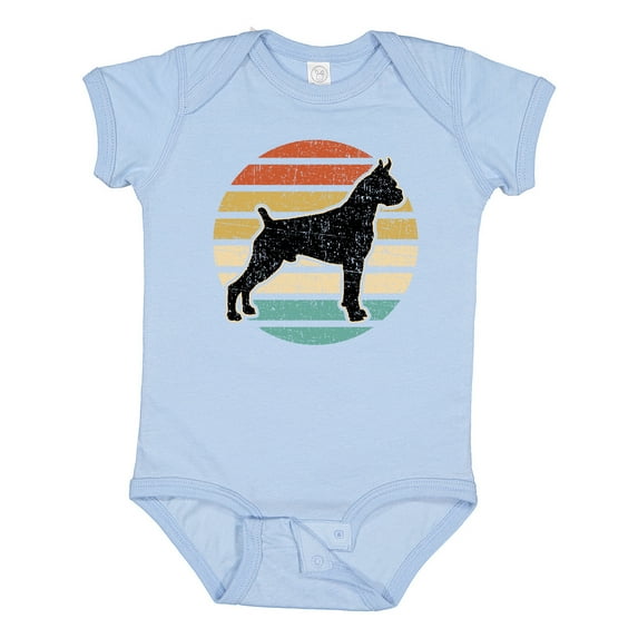 Inktastic Boxer Dog Vintage Silhouette Boys or Girls Baby Bodysuit