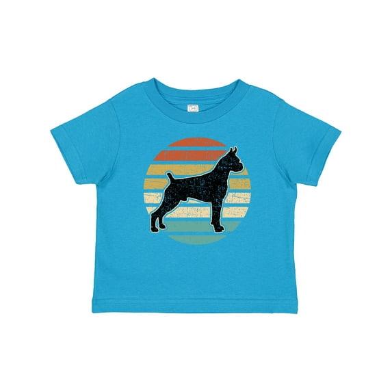 Inktastic Boxer Dog Vintage Silhouette Boys or Girls Toddler T-Shirt