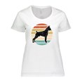 thumbnail image 1 of Inktastic Boxer Dog Vintage Silhouette Women's Plus Size T-Shirt, 1 of 5