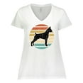 thumbnail image 1 of Inktastic Boxer Dog Vintage Silhouette Women's Plus Size V-Neck T-Shirt, 1 of 5