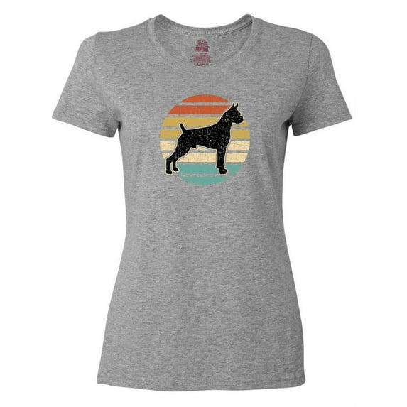 Inktastic Boxer Dog Vintage Silhouette Women's T-Shirt