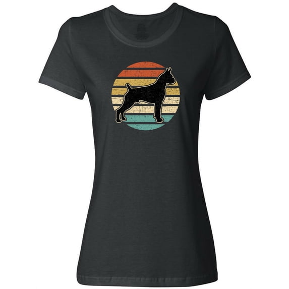 Inktastic Boxer Dog Vintage Silhouette Women's T-Shirt
