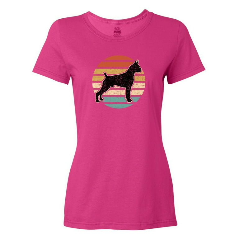 Inktastic Boxer Dog Vintage Silhouette Women s T Shirt