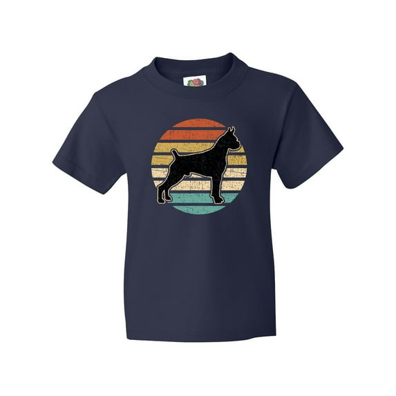 Inktastic Boxer Dog Vintage Silhouette Youth T-Shirt