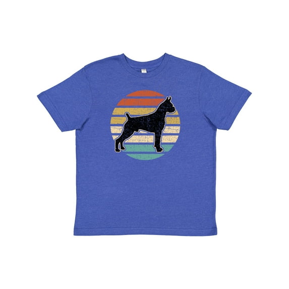 Inktastic Boxer Dog Vintage Silhouette Youth T-Shirt