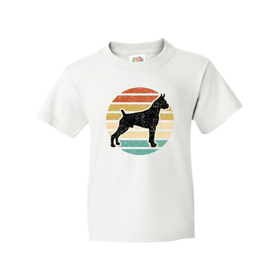 Inktastic Boxer Dog Vintage Silhouette Youth T-Shirt