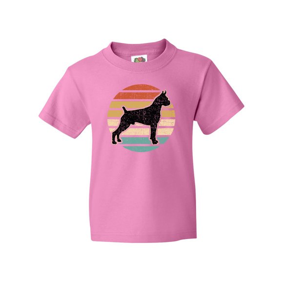 Inktastic Boxer Dog Vintage Silhouette Youth T-Shirt