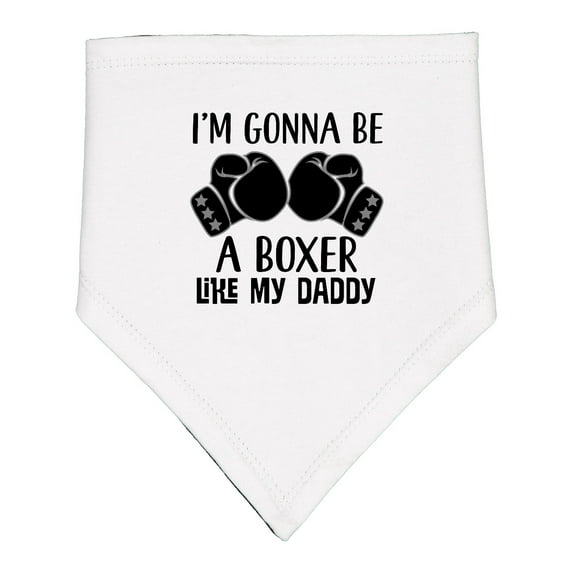Inktastic Boxer Like Daddy Boxing Baby Bandana Bib
