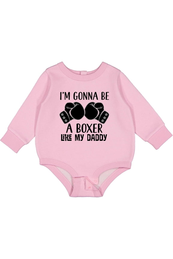 Boxer Like Daddy Boxing Baby Fleece Bodysuit