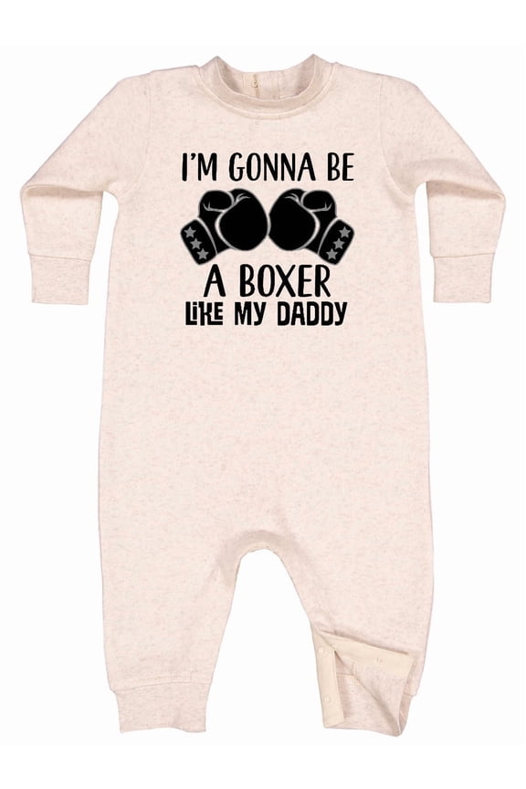Boxer Like Daddy Boxing Baby Fleece Romper