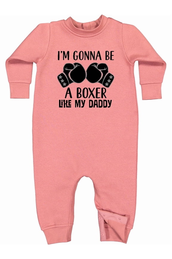 Boxer Like Daddy Boxing Baby Fleece Romper
