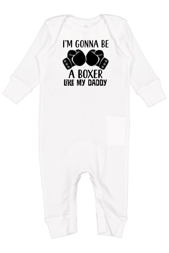 Boxer Like Daddy Boxing Baby Romper Coveralls